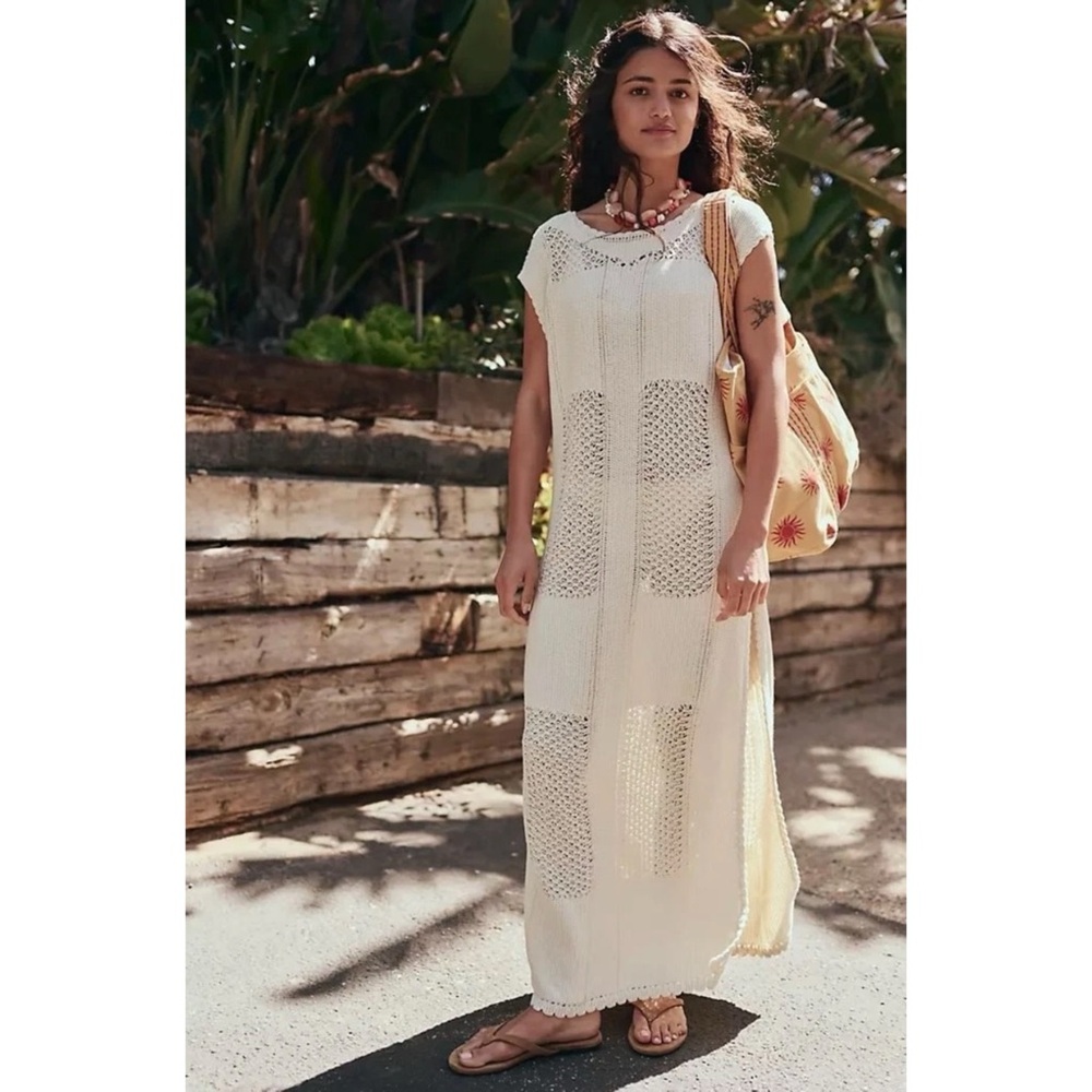 NWT Free People Free-Est Clair Fauxchet Midi Dress - Size Small
